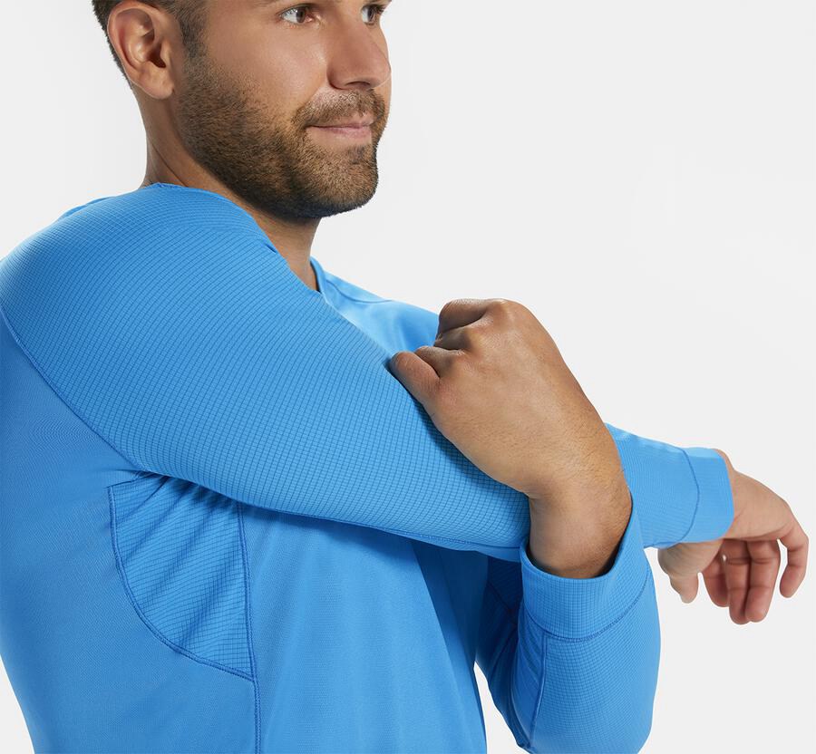 Hoka One One Top Herre - Performance 3/4 Sleeve - Blå - 954630IEB